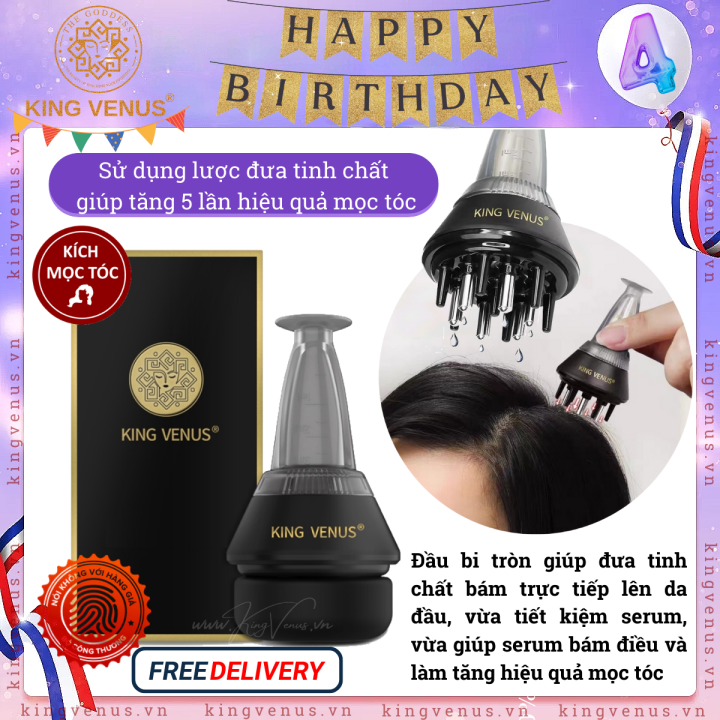 Dụng Cụ Bôi Da Đầu Lược Mát Xa Da Đầu Lược Dẫn Hướng Tinh Chất Huyết ...