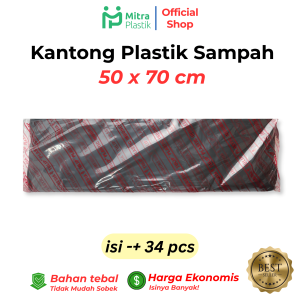 Kantong Plastik Sampah 40x60 50x70 60x100 80x120 / Kresek HD Sampah Trash Bag Hitam 1 Kg