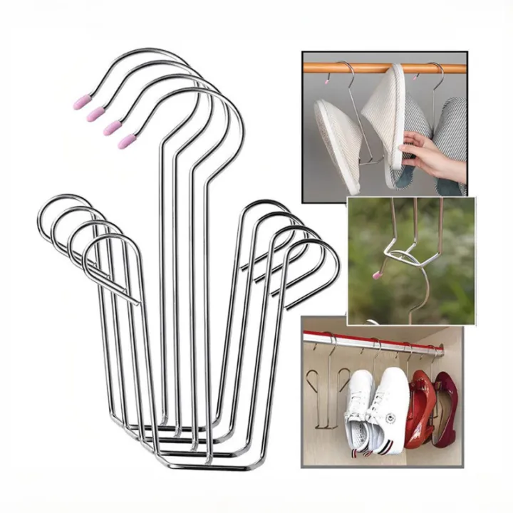 Shoe%20Hanger%20Stainless%201/3Pcs%20Portable%20Shoes%20Drying%20Rack%20Hook%20Steel%20Shoes%20Drying%20Rack%20Antiskid%20-%20Image%202