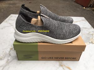 [mẫu mới] Giày skecher 4 vạch đế cao cho nam đế cao su non vải dệt thoáng khí giày slipon giày tập thể dục PB75
