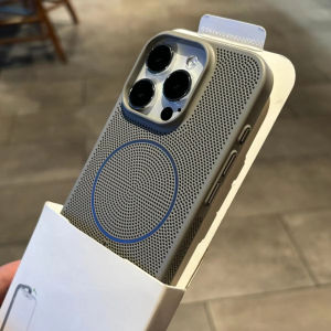New Heat Dissipation Mesh For Magsafe Magnetic Phone Case For iPhone 17 Air 16 15 14 Plus 13 12 11 Pro Max Wireless Charge Cover