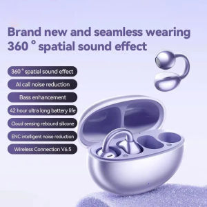 Wireless earbuds M91 Ear Clip Headset ENC Bluetooth 5.4 Headphone Noise Cancelling Earphone With Mic for Xiaomi Iphone