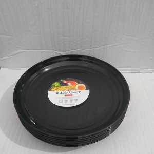DISKON 12pcs Piring Ramen Ulir Piring Bulat Ceper 85 Inch Ulir Jepang Ramen CLIO Piring Makan Hitam