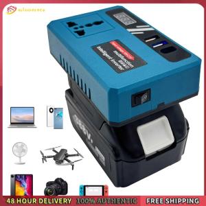 Winnereco DC18V/21V To 220V AC Power Supply Inverter Dual USB DC5V Interface Camping Battery Adapter for Outdoor Travel Hiking Adventure