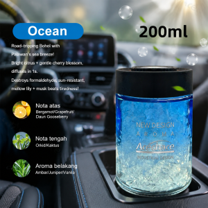 🎁Gift Car 90Days Gel Fragrance Long-Lasting Car Natural Plant Solid Perfume Magical Crystal Cup Bathroom Deodorant Luxury Fragrance For Car Owner Home Essential Oil Scent 200ml Large Capacity Car Fragrance