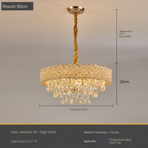 New tri-color crystal chandelier living room master light premium feeling lamps bedroom dining room chandelier