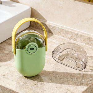 JS SHOP 1pcs Luxury Soap Tray for Travel Portable Soap Box with Drain Hole Soap Storage Box for Bathroom