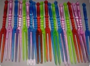 Pack Isi 24 Pcs/Garpu Kue/Garpu Buah/ Garpu Plastik Kristal/Garpu Kecil