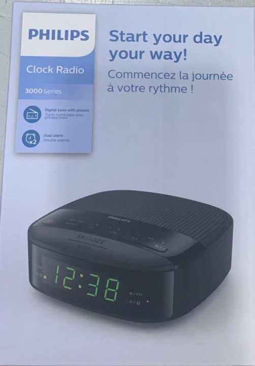 Philips Clock Radio 3000 series , Dual Alarm, sleep timer, Digital