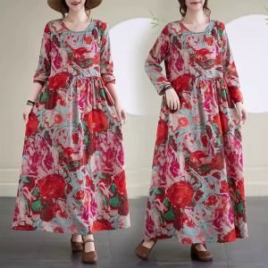 LC1614 Premium Oversized Dress Tipis Floral Fashion Retro Terbaru
