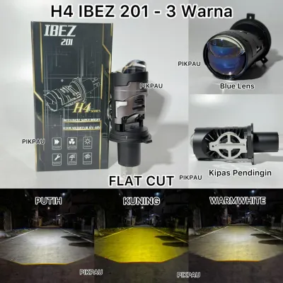 Lampu Utama H4 IBEZ 201 All Weather 3 Warna Blue Lens Dengan Kipas Pendingin