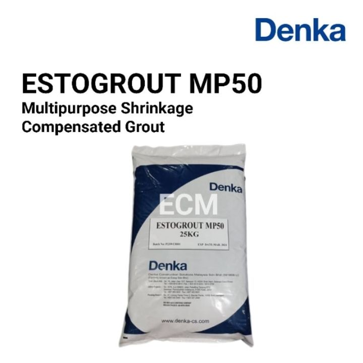 DENKA ESTOGROUT MP 50 (25KG) Multi purpose Shrinkage Compensated Grout ...