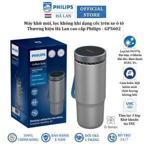 Máy khử mùi lọc không khí trên xe ô tô thương hiệu Philips GP5602 cao cấp - Hàng Chính Hãng (Bảo hành 12 tháng)