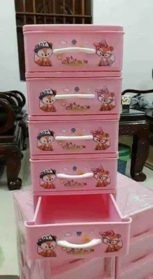 Tủ nhựa mini 3-4-5-6 tầng màu Xanh Hồng Trắng
