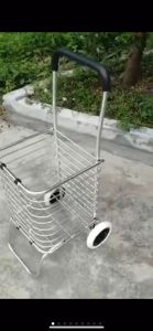 Alex Mall COD WS-#ZH1378 Shopping Carts Luggage Carts Rolling Folding Laundry Baskets with Wheels Folding Utility Trolles
