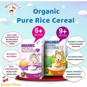[Halal] Mommy J Organic Japonica Baby Rice Cereal / 8 Sachets x 15g / 宝宝有机米糊 / 铁强化婴儿米粉
