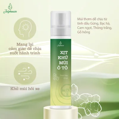Xịt khử mùi ô tô Julyhouse 150ml tinh dầu thiên nhiên thơm mát khử mùi hiệu quả tạo cảm giác dễ chịu khi đi xe
