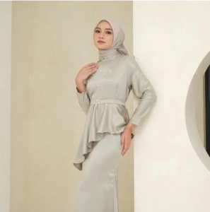 Jamila Dress Satin Payet Baju Bridesmaid Kondangan Lamaran Wisuda Gamis Lebaran 2025