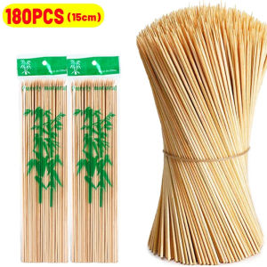 Dizoey 15/20/25/30cm tre xiên que dùng cho thực phẩm que tre dùng một lần Gỗ tự nhiên dài dính cho nhà bếp thịt nướng trái cây chiên