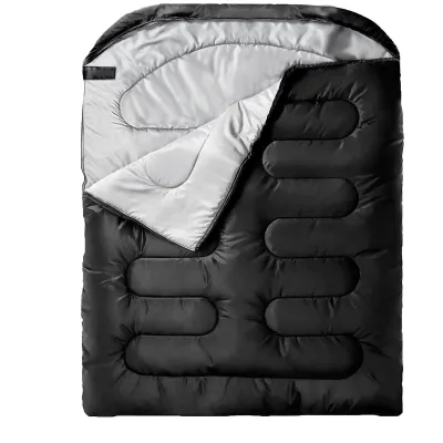 Blackpongo double sleeping bag for outdoor camping polyester waterproof sleeping bag detachable and spliced ​​sleeping bag