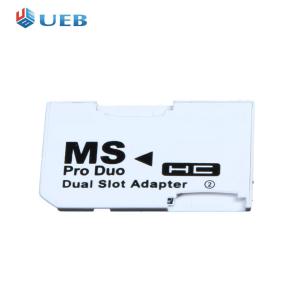 ไมโครสล็อตคู่สำหรับ SD SDHC TF ไปยังเมมโมรี่สติ๊ก MS Card Pro Duo Reader ปรับ