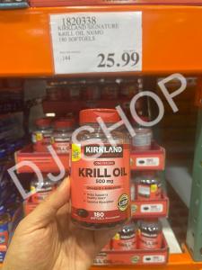 [DJ SHOP] Thực Phẩm Chức Năng Dầu Nhuyễn Thể Kirkland Krill Oil 500mg 160v - 180viên của Mỹ