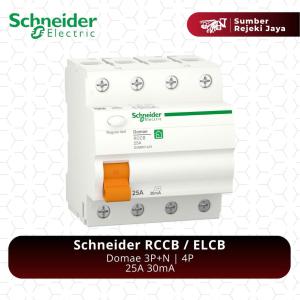 Schneider RCCB / ELC Domae 3P+N | 4P | 25A 30mA