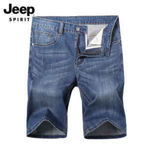 JEEP SPIRIT Quần Short Denim Cho Nam Quần Năm Tấc Thường Ngày Ngoại Cỡ Mới Dáng Suông Mỏng Mùa Hè Quần Lửng Cho Nam