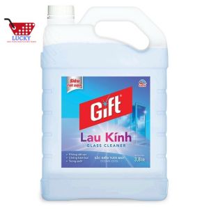 Nước lau kính Gift Sắc Biển can lớn 38kg TIẾT KIỆM Siêu sạch chống bám bụi lau chùi kính/kiếng cho Nhà hàng khách sạn