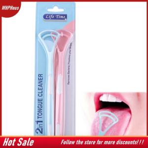 【COD】🔥🔥🔥 2PCS Tongue Cleaner Scraper Tongue Scraper For Kids Gentle Bacteria Clean Set