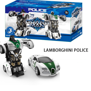 Transforming Car Toys Transformers Robot Police Car Bump Automatic Deformation Toys High quality Transform Car For Kids Boy Gift Lootbag Filler / Paninda