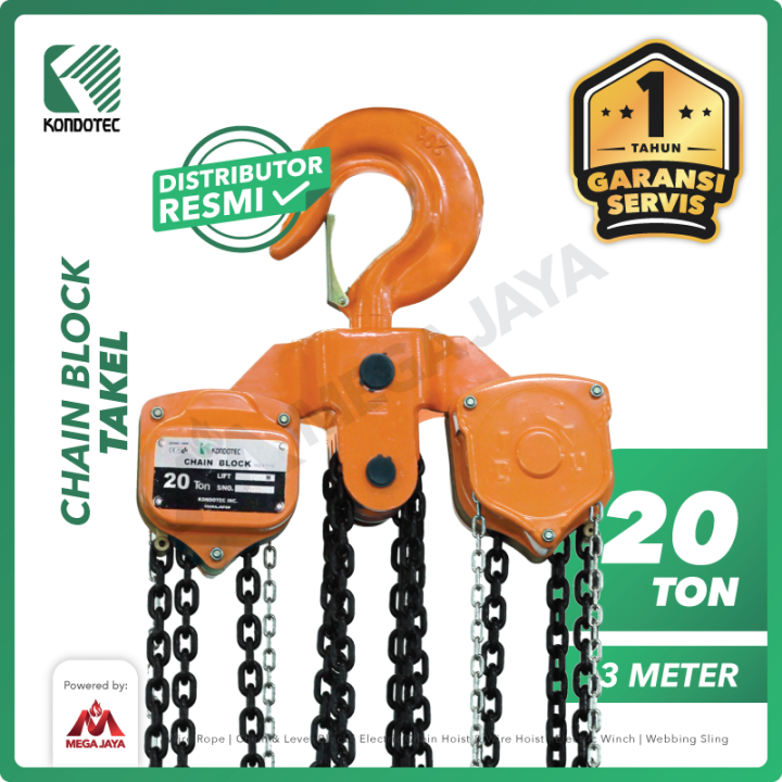 KONDOTEC Chain Block / Takel 20 Ton x 3 Meter | Lazada Indonesia