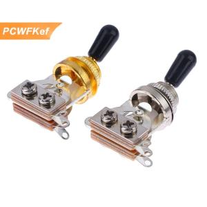 【PCWFKef】 1PC 3 cách ngắn thẳng Guitar chuyển đổi chuyển đổi Pickup Selector với Brass hat cho guitar điện pickups chuyển đổi bộ phận điều khiển