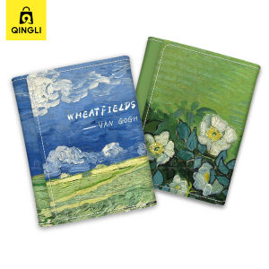 New Wallet for Women Fashion Van Gogh Oil Painting Design Purse Credit Card Bag Female Classic Twice-folded Leather Short Wallet