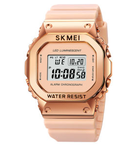 SKMEI 1851 Alloy Men Women Waterproof Sport Watch Digtal LED Light Display Watch Alarm Chrono Calendar