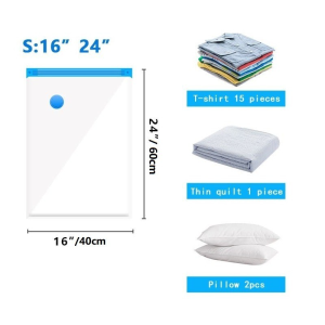 【SG Local】(🚀Fast Shipping) Resealable Vacuum Travel Compressed Tridimensional Pumping Quilt Clothes Storage Organizer Bag Pouch