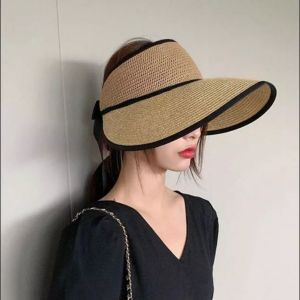 Mũ Rơm Rộng Vành Hở Chóp Chống Nắng Tia Cực Tím Phong Cách Mới Dễ Phối Đồ Cho Nữ