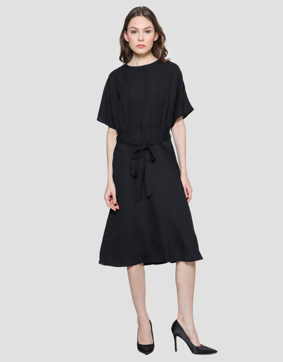 Yves High Waist Chiffon Midi Dress Wanita 120133543 Dress