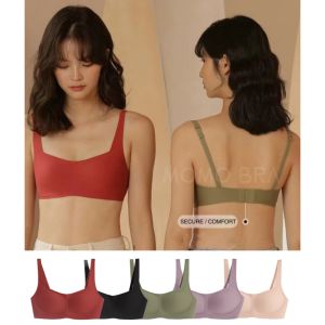 MOMO Japanese  [SUJI 6.0 Square Collar Bra] Jelly Bra Womens Ultra-thin Wireless Bra Seamless Push-Up Bra Plus Size Bra for Women