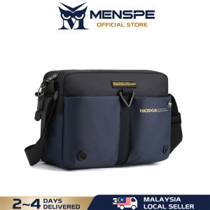 MENSPE Fashion Men Bags Shoulder Bag Nylon Cross Body Bag Casual Messenger Bag Multiple Pocket Large Capacity Waterproof Lightweight Casual Sport Street Bag for Travel Outdoor