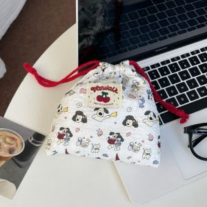 JIYAN2866 Large Capacity Drawstring Bag Portable Hello Kitty Makeup Storage Pouch  Cartoon Coin Purse