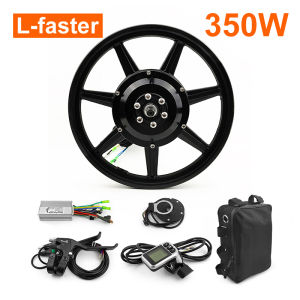 14 inci hitam 24v 36v 350w basikal elektrik LCD Thumb Throttle Brushless Hub Kit penukaran Motor