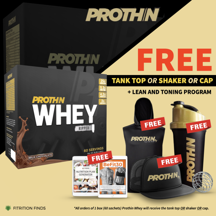 Prothin Philippines Prothin Whey Ripped (60 Servings) with FREE Tank Top | Lazada PH