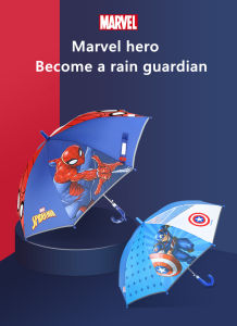 Disney Kids Umbrella for Girls with Easy Grip Handle Cartoon Cute Umbrella for 3-12 Years Old