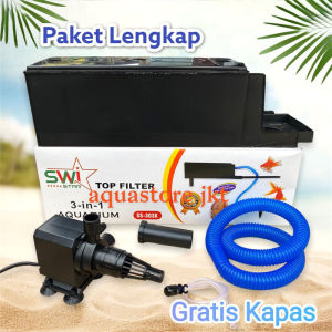 TOP FILTER AQUARIUM BOX FILTER PEMBERSIH AQUARIUM AQUASCAPE LENGKAP