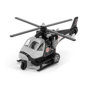 Đồ chơi máy bay trực thăng cứu hộ bằng nhựa ABS chạy đà quán tính xoay 360 độ mở được nắp capo nhiều màu sắc