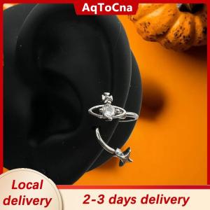 [COD] AqToCna Ship within 24 hours 1PC Star Surround Planet Spiral Stainless Steel Ear Bone Nail For Women New Fashion Zircon Earrings Accessories Jewelry