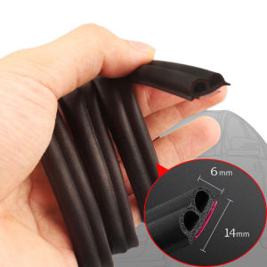 sound proof Car accessories Door Sound Insulation Seal Stripe Upgrade SCHEME SILENCE Air Tight Slim Rubber Sound & Wind Proof Fit Most Car 5 Meter