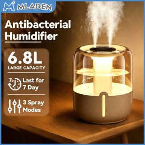MLADEN 6.8L Humidifier Digital Display Dual Holes Large Capacity Air Purifier Diffuser Humidifier