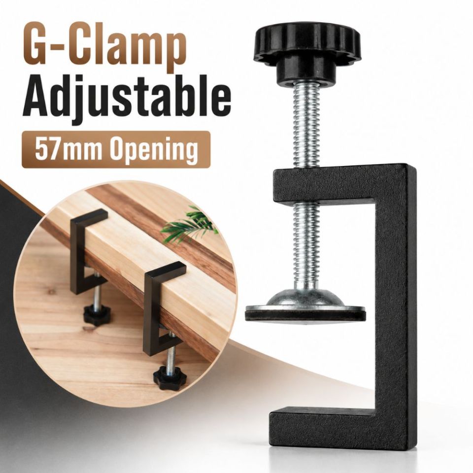 【Ready Stock】GRACETEN Adjustable G-Clamp Aluminum Alloy Plum Blossom Small Clamp High Quality Sturdy Open Table Clamp Woodworking Tool